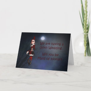 A Vampire card for a maid of honour request