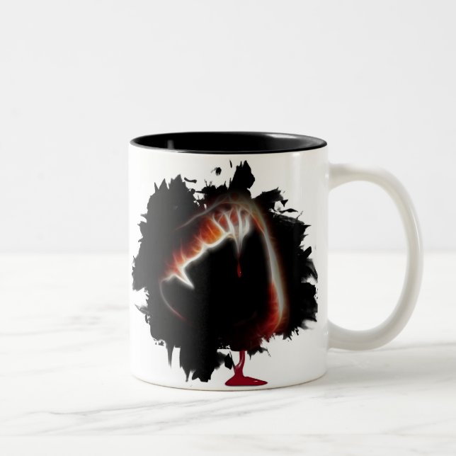 A Vampire's Kiss of Death Two-Tone Coffee Mug (Right)