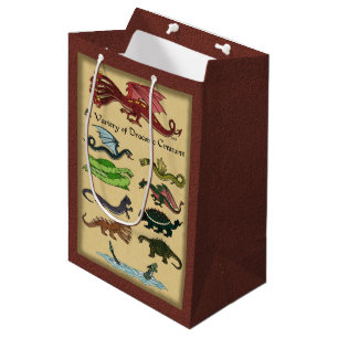 A Variety of Draconic Creatures Medium Gift Bag