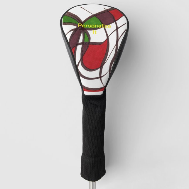 A vast array of subjects and designs adorn this    golf head cover (Front)