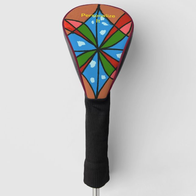 A vast array of subjects and designs adorn this    golf head cover (Front)