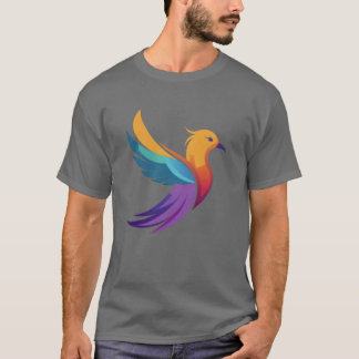 a vector illustration of a colourful bird with a g T-Shirt