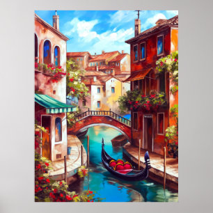 A Venetian Dream   Gondola on the Grand Canal Poster