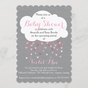 "A versé invitation de douche avec d'amour" bébé