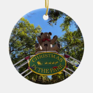A Very Beary Christmas in the Park Ceramic Ornament