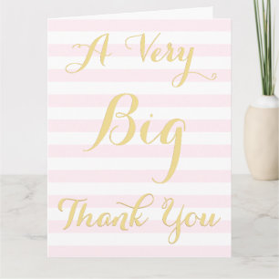 A Very BIG Modern Elegant Script Large Thank You Card