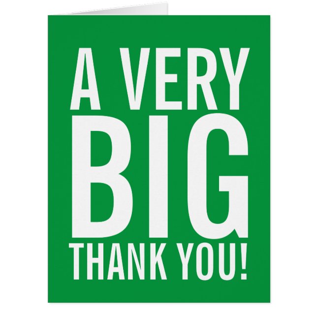 A Very Big Thank You (Front)