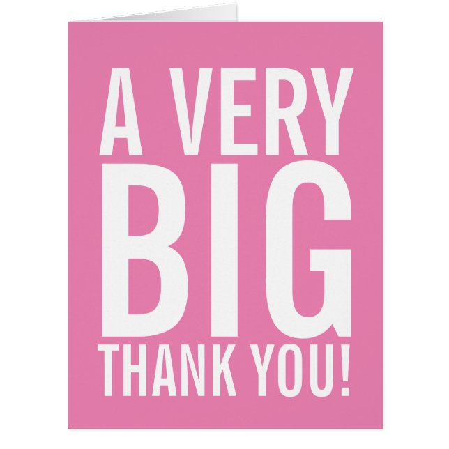 A Very Big Thank You (Front)