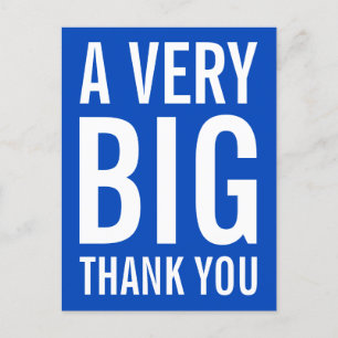 A Very Big Thank You Blue Card