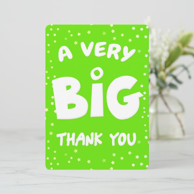 A Very Big Thank You Card From Me (Standing Front)