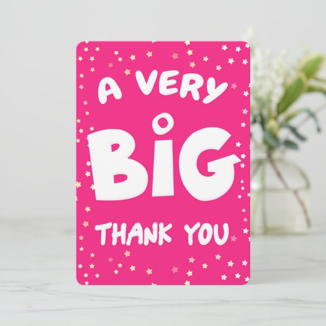 A Very Big Thank You Card From Me (Standing Front)