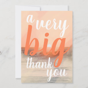 A Very Big Thank You Ocean Sunset Appreciation Card