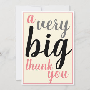 A Very Big Thank You Staff or Office Appreciation Card