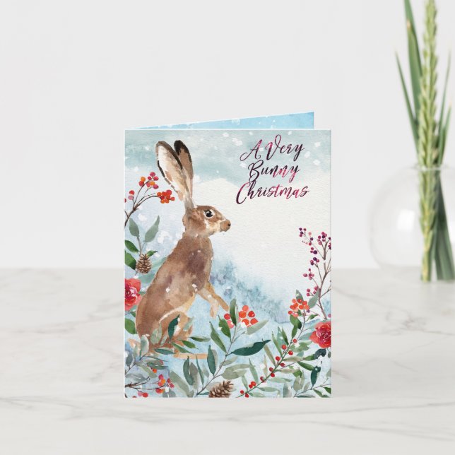 A Very Bunny Christmas Card (Front)