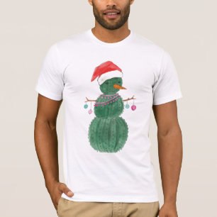 A Very Cactus Christmas Snowman T-Shirt