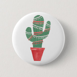 A Very Cactus Christmas Tree 2 Inch Round Button