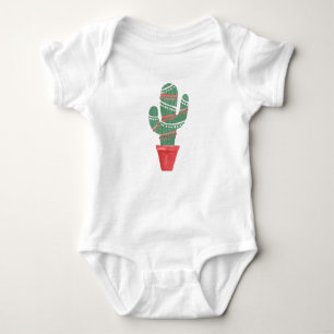 A Very Cactus Christmas Tree Baby Bodysuit
