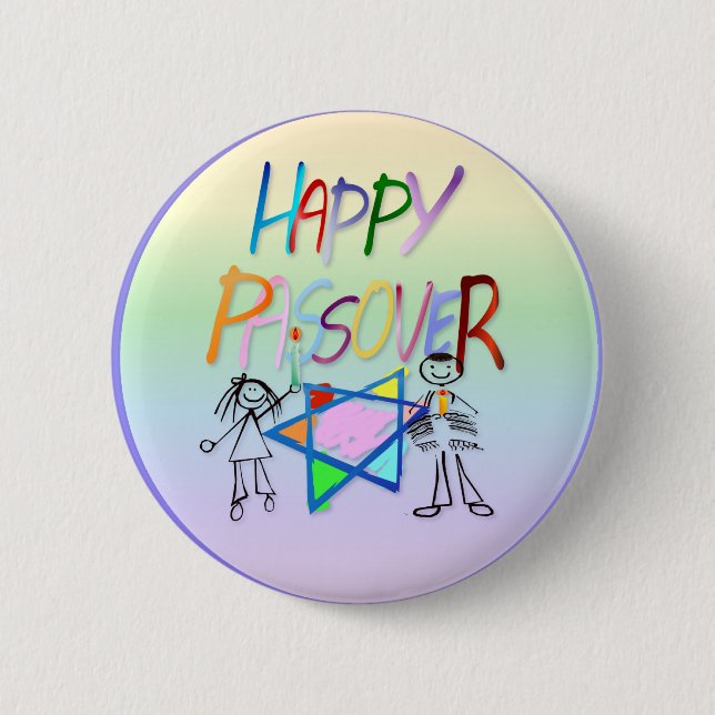 A Very Colourful Passover Button (Front)