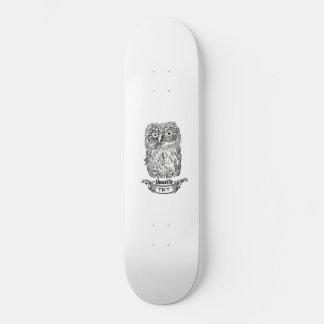 a very cool owl skateboard