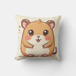 A very cute hamster His name is Tori Throw Pillow