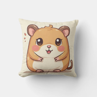 A very cute hamster His name is Tori Throw Pillow