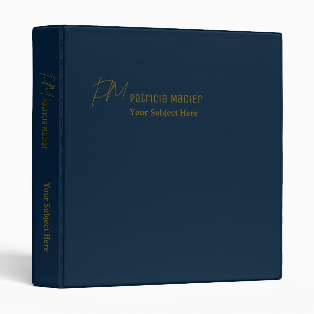 A very deep, elegant, and discreet blue. binder (Front/Spine)