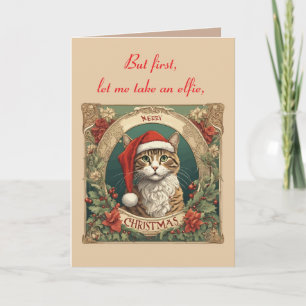 A Very Formal Christmas-Holiday Feline Card