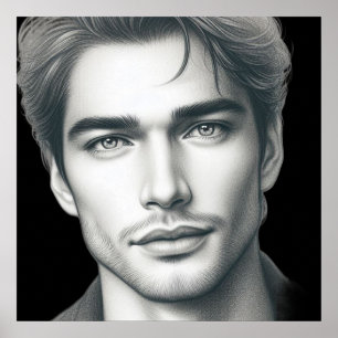 A Very Handsome Young Man on a 24x24 Wall Poster