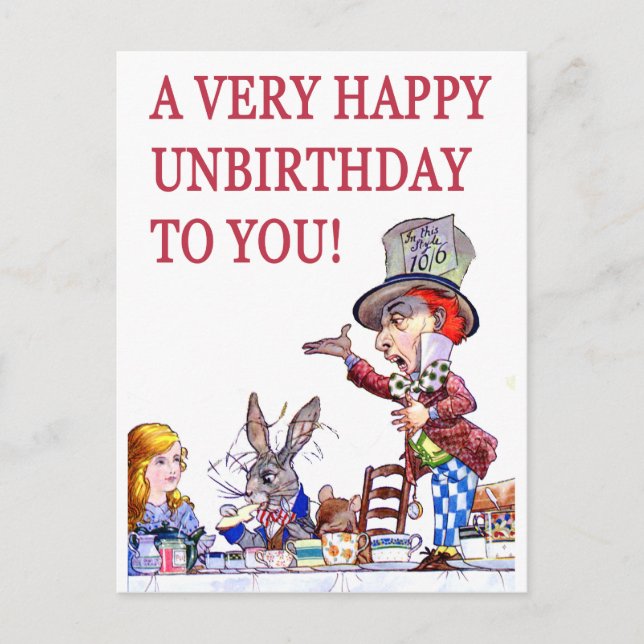 A Very Happy Unbirthday to You Postcard (Front)