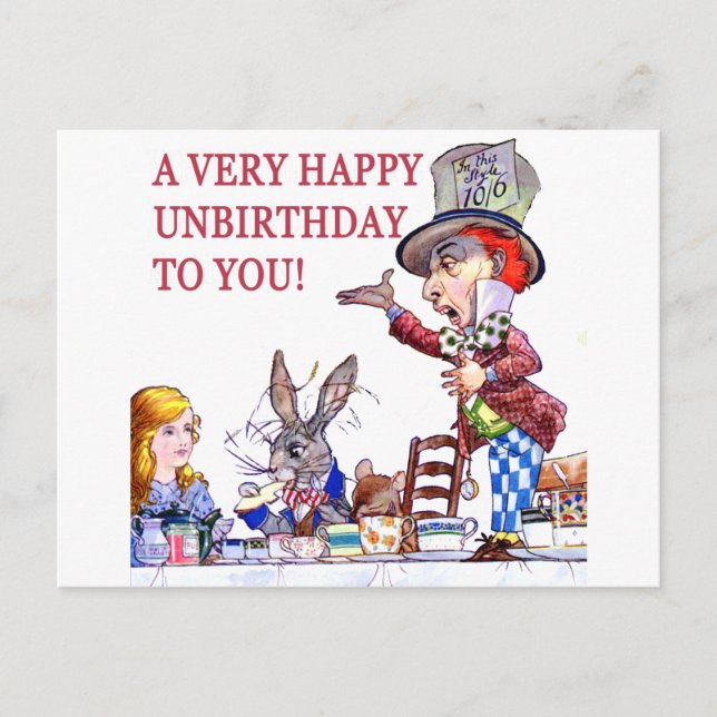 A Very Happy Unbirthday to You! Postcard (Front)