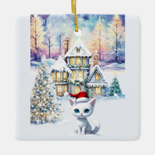 A VERY KIT KAT CHRISTMAS CERAMIC ORNAMENT