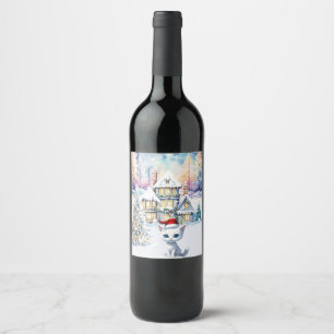 A VERY KIT KAT CHRISTMAS WINE LABEL