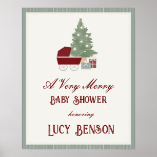 A Very Merry Baby Shower Welcome Sign
