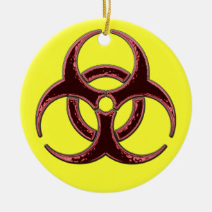 A Very Merry Biohazard Christmas Ceramic Ornament