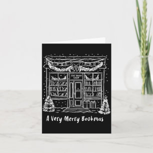 A Very Merry Bookmas Cozy Christmas Bookstore Holi Card