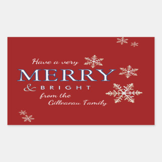  A Very Merry & Bright Christmas Package or Gift  Sticker