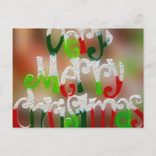 A Very Merry Christmas Holiday Postcard