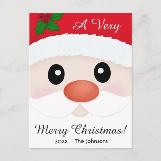 A very Merry Christmas postcard Happy holidays (Front)