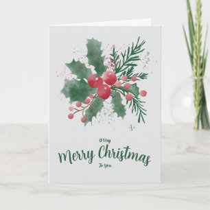 A Very Merry Christmas To You Forest Green Holiday Card