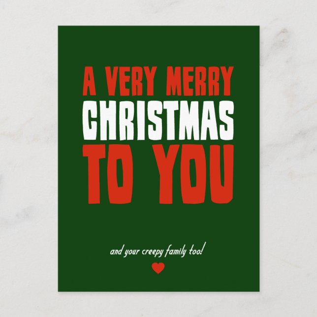 A Very Merry Christmas To You Holiday Postcard (Front)