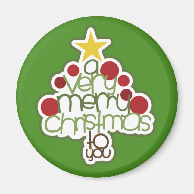A Very Merry Christmas to You Modern Gift Magnet (Front)
