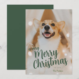 A Very Merry Christmas To You with Photo Holiday Card