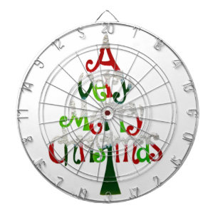 A Very Merry Christmas Tree Dartboard