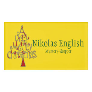 A very Merry Christmas Tree + your ideas Name Tag