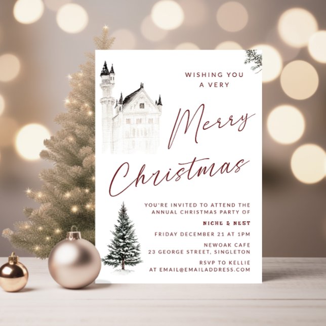 A Very Merry Christmas Winter Wonderland Party Invitation (Creator Uploaded)