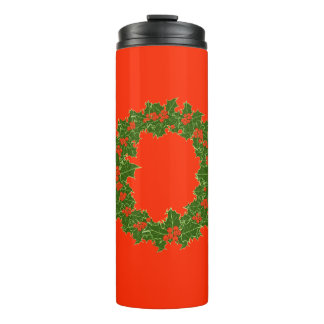 A Very Merry Christmas Wreath  Thermal Tumbler