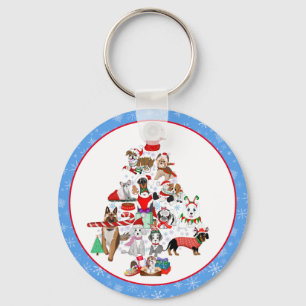 A Very Merry Doggie Christmas  Keychain