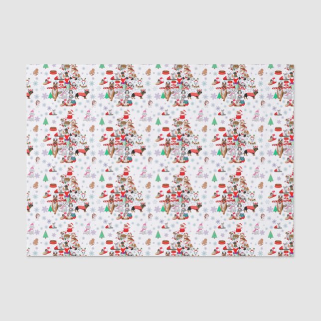 A Very Merry Doggie Christmas Tissue Paper (Front)