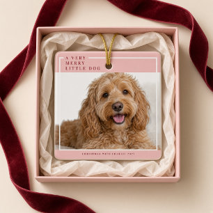 A Very Merry Little Dog Christmas Photo Ornament