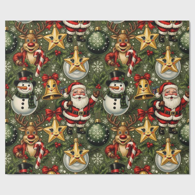 A Very Merry Ornament Party Wrapping Paper (Flat)